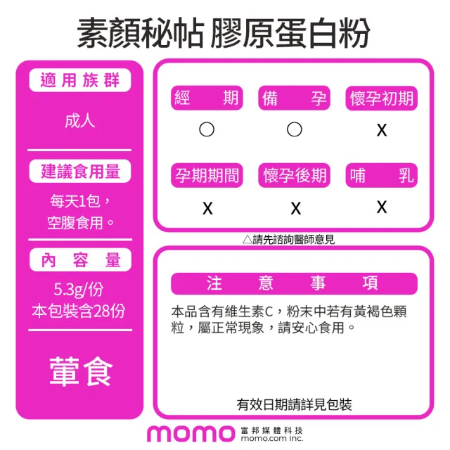 【生達活沛】素顏秘帖 膠原蛋白粉隨身包X1盒 即溶(28包/盒-水解膠原蛋白粉/珍珠粉/蜂王乳粉/透明質酸鈉)