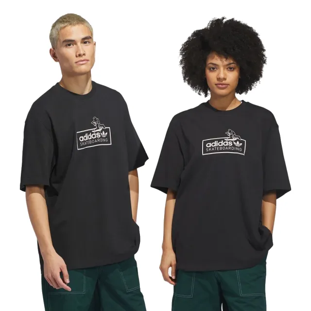 【adidas 愛迪達】圓領短袖T恤 GONZ LOGO TEE 男女 - KF1835