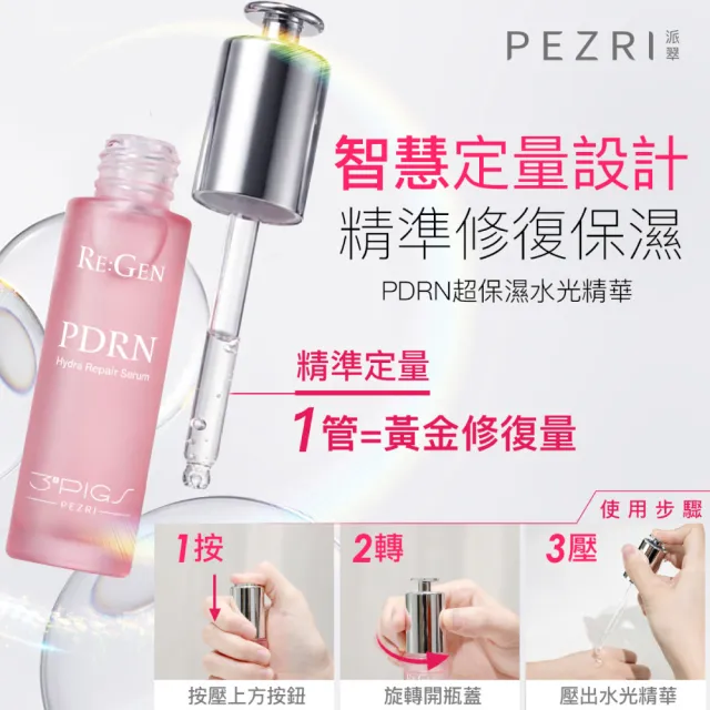 【PEZRI 派翠】PDRN水光美白禮盒(PDRN水光精華 贈VC美白精華乳/隋棠推薦/美妝盒/送禮/週年慶