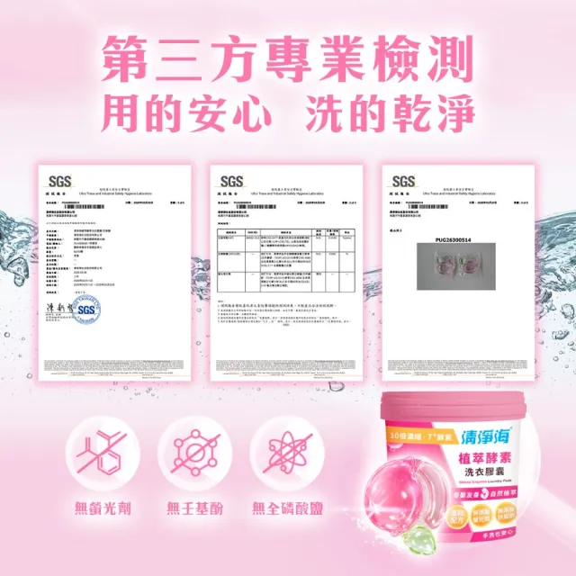 【清淨海】momo獨家 小桃子 植萃酵素洗衣膠囊40顆*6入-共240顆(母嬰友善/清淨海桃子洗衣球)
