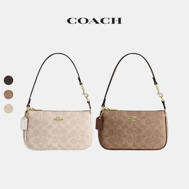 【COACH】蔻馳官方直營 NOLITA 19 經典SIGNATURE單肩包 手拿包 肩背包 手腕包-多色任選(CW426)