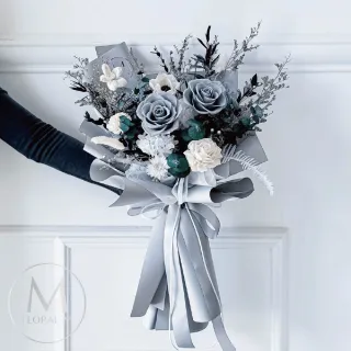 【Floral M】奧塔薇雅永生花束贈香氛油(乾燥花/永生花/情人節花束/告白禮物/求婚花禮)