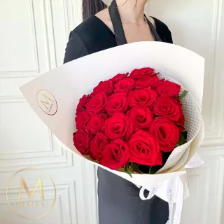 【Floral M】曼哈頓戀曲玫瑰鮮花花束(情人節花束/告白禮物/求婚花束/鮮花花禮/玫瑰花束)