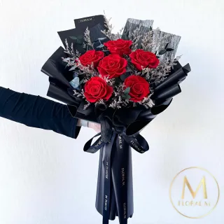 【Floral M】Coco Love經典永生玫瑰花束(乾燥花/永生花/情人節花束/告白禮物/求婚花禮)