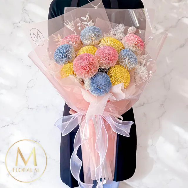 【Floral M】Make a wish夢幻彩虹泡泡擴香花束贈香氛油(情人節花束/告白禮物/畢業花束/擴香花束/香氛花禮)