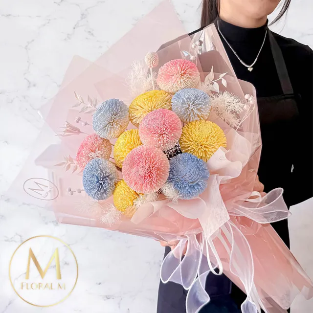 【Floral M】Make a wish夢幻彩虹泡泡擴香花束贈香氛油(情人節花束/告白禮物/畢業花束/擴香花束/香氛花禮)