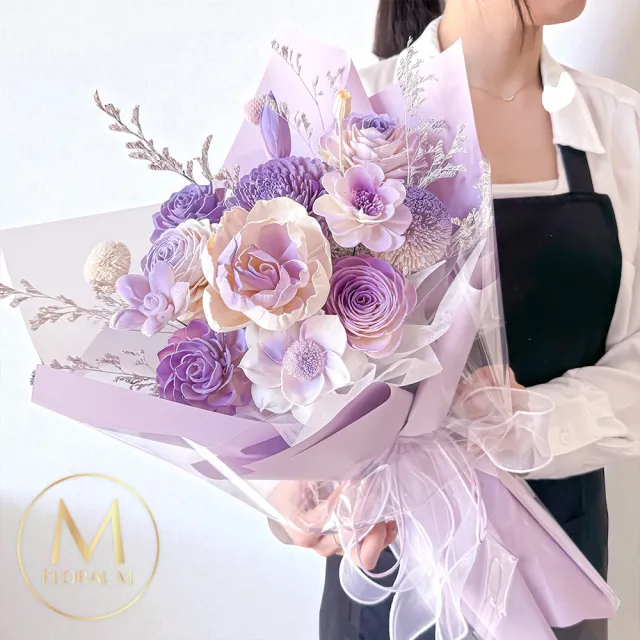 【Floral M】法式花園時光擴香花束贈香氛油(情人節花束/告白禮物/求婚花束/擴香花束/香氛花禮)