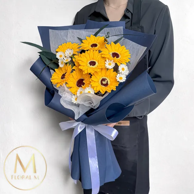 【Floral M】盛夏最耀眼的祝福向日葵香水花束(向日葵花束/畢業花束/畢業禮物/祝福花束/香水花束)
