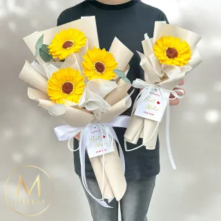 【Floral M】盛夏最好祝福向日葵香水花中型(畢業花束/香水花束/向日葵花束/畢業禮物/祝福花束)