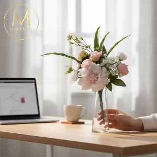 【Floral M】杜樂麗花園手綁仿真花20cm(人造花/仿真花/假花/花藝DIY/裝飾花禮)