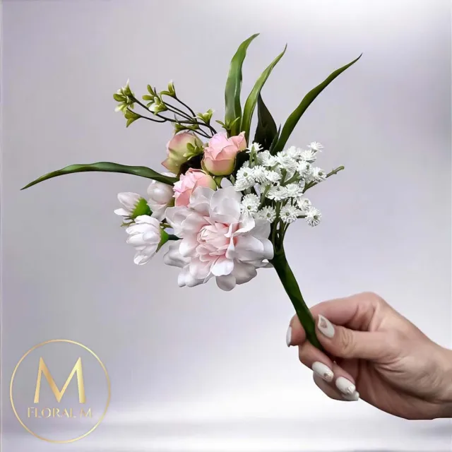 【Floral M】杜樂麗花園手綁仿真花20cm(人造花/仿真花/假花/花藝DIY/裝飾花禮)