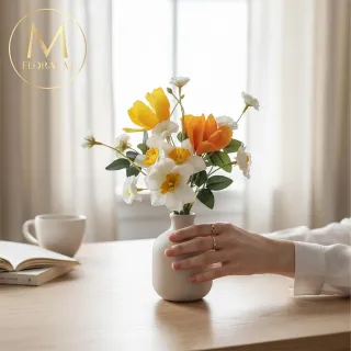 【Floral M】凡爾賽宮花園手綁仿真花20cm(人造花/仿真花/假花/花藝DIY/裝飾花禮)