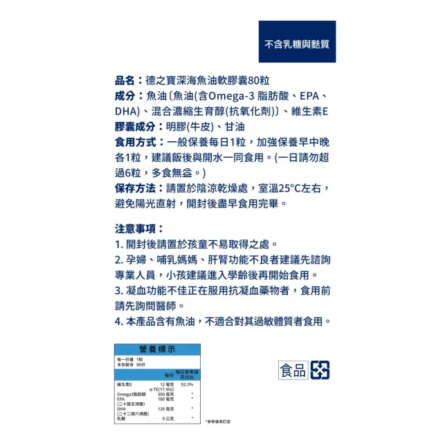 【Doppelherz 德之寶】深海魚油膠囊80粒x6盒(德國雙心)