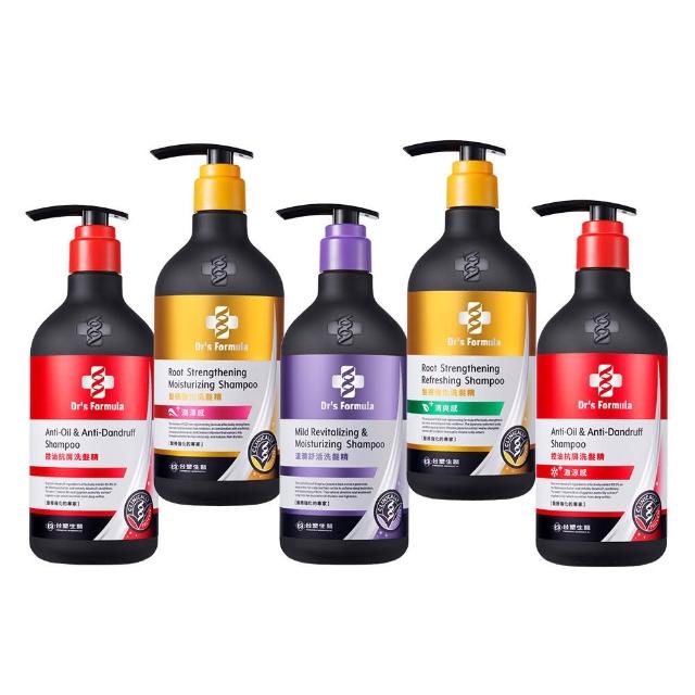 【Dr’s Formula 台塑生醫】三代洗髮精580gx4入(控油抗屑/髮根清爽/溫潤舒活/髮根潤澤/控油激涼)