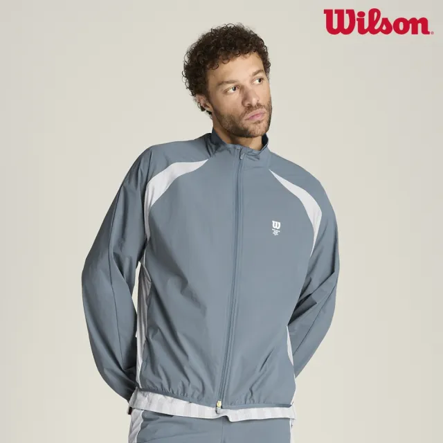 【WILSON】Classic WarmUp Jacket Storm 男款 服飾 外套 灰色 WN00078U032001