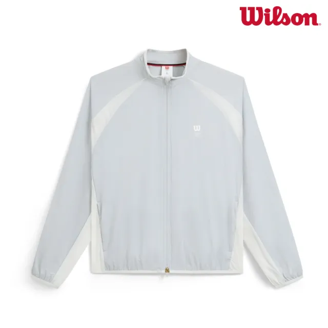 【WILSON】Classic WarmUp Jacket Microchip 男款 服飾 外套 灰色 WN00078G010001