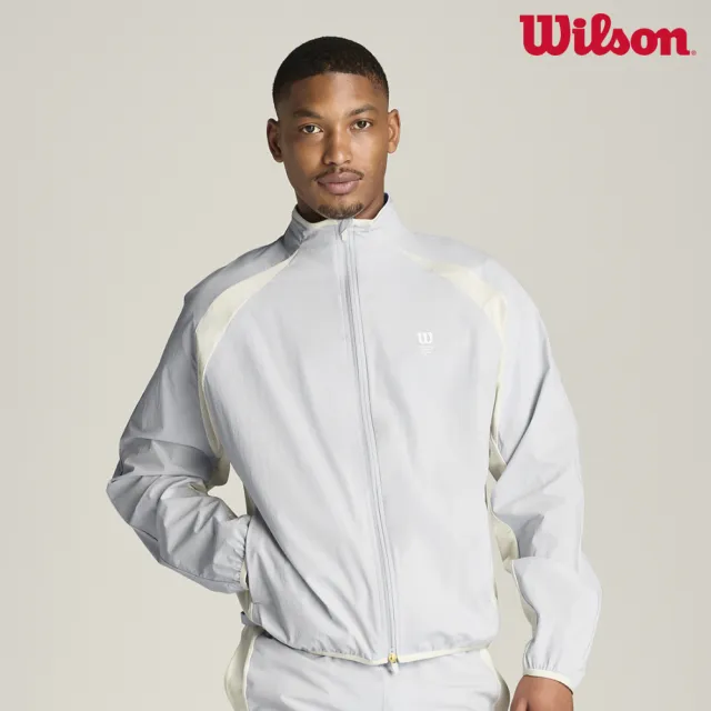 【WILSON】Classic WarmUp Jacket Microchip 男款 服飾 外套 灰色 WN00078G010001