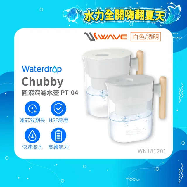 【Waterdrop】Chubby圓滾滾濾水壺3.5L PT-04(1壺1芯)