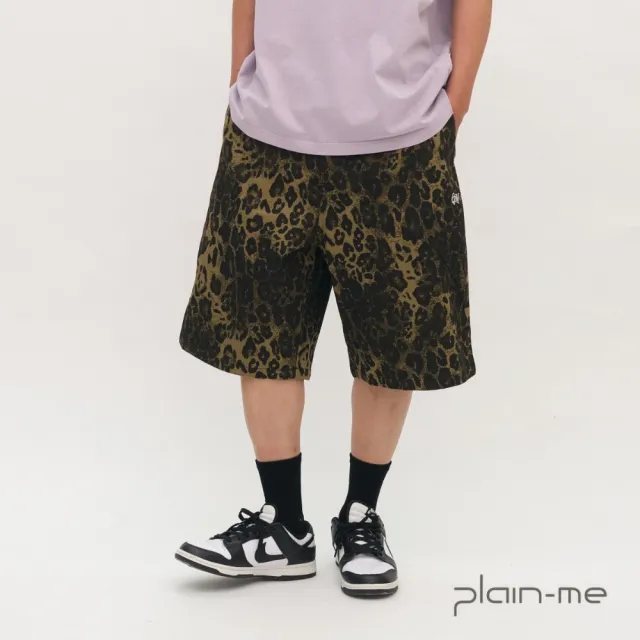 【plain-me】OOPLM 男女款 短褲 花紋 休閒短褲 褲子 寬鬆花紋短褲_OPM1712-262