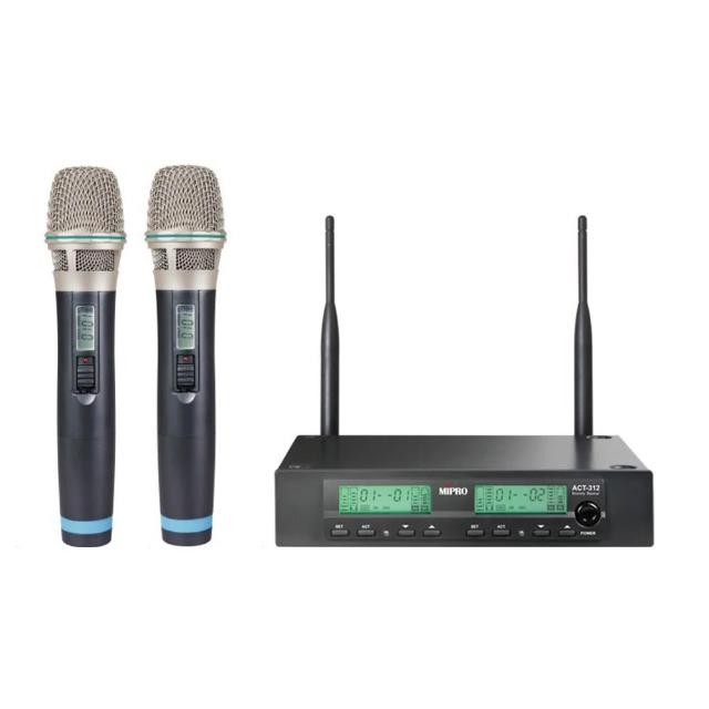 【MIPRO】ACT-312 類比雙頻道無線麥克風UHF (ACT-32H / MU80 配件六擇一)