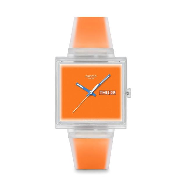 【SWATCH】WHAT IF...SEE THRU ORANGE? 經典手錶/男錶/女錶/瑞士製造 SO38K704 (42mm)