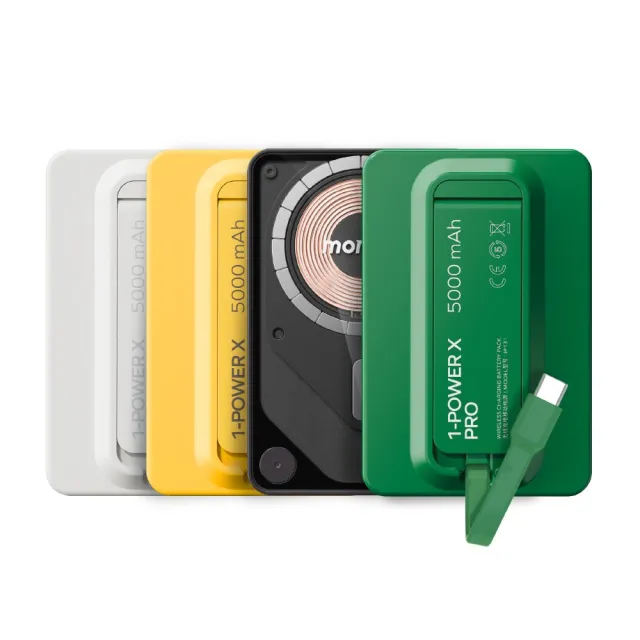 【Momax】5000mAh 磁吸內建USB-C線行動電源-附支架 型號1-Power X Pro (CCC認證) 中秋送禮