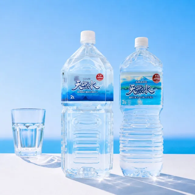 【AMANO】日本雙產地精選2箱組(經典富士山水1箱+頂級霧島火山水1箱 2000ml×6入/箱)