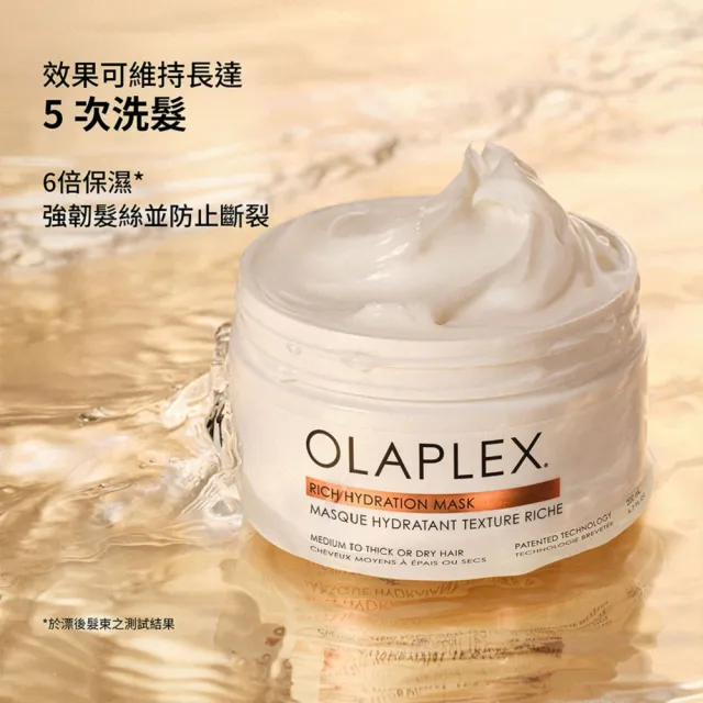【OLAPLEX 歐啦】6號+髮膜柔順修護雙效組(6號結構免沖洗修復乳100ml+深層保濕護髮膜200ML)