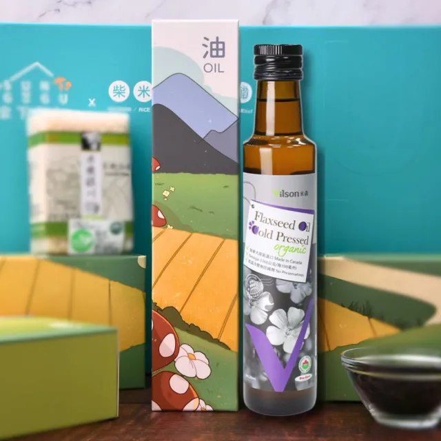【SUNGUGU 傘下有仁】柴米油鹽醬醋茶禮盒(搭配有機亞麻籽油/入厝禮/結婚禮/企業送禮/新居落成)