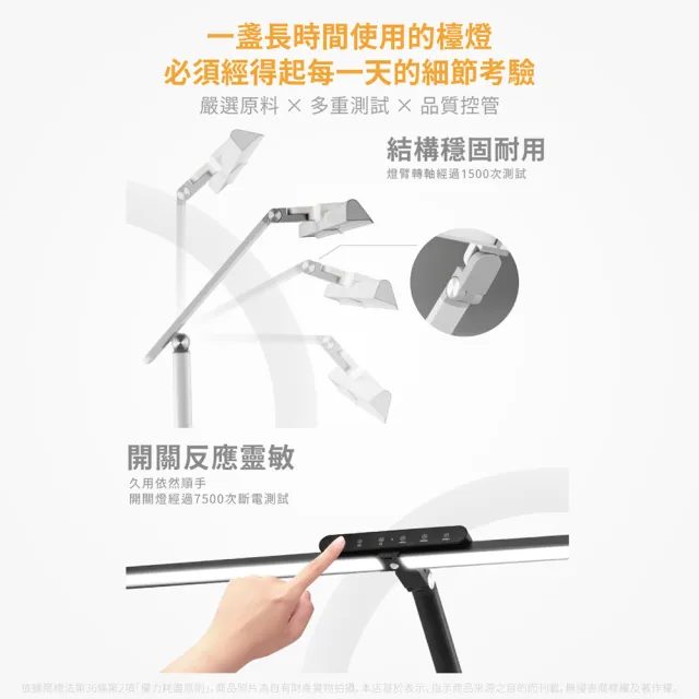 【DanceLight 舞光】Eye Health 18W 全光譜護眼檯燈 三軸可調式 桌夾兩用(80公分大面積燈罩) D-DLEH18-BK