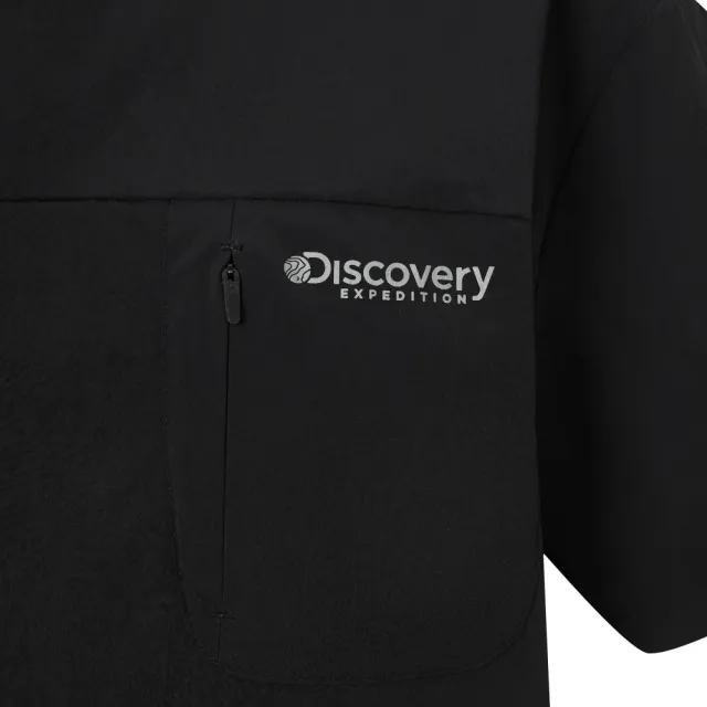 【Discovery Expedition】Freshvent 女版梭織短袖T恤 上衣(DWRS9C053-BKS)