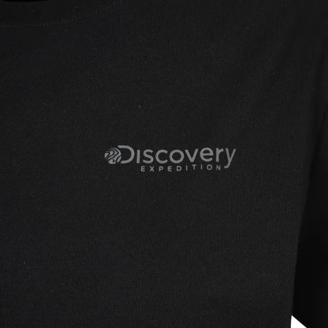 【Discovery Expedition】Freshvent 女版水洗短版露營手繪圖案短袖T恤 (DWRS98053-BKS)