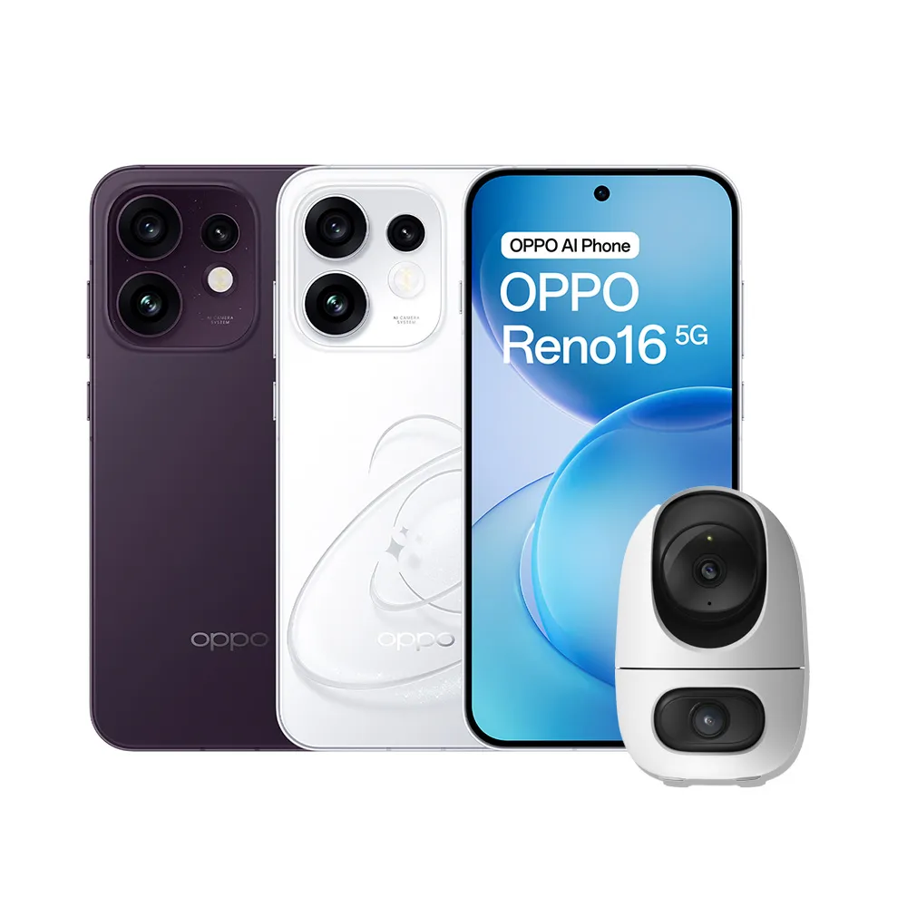 每日限定1組送TPLink雙鏡頭監視器【OPPO】官方直營 Reno16 6.32吋(12G/256G/高通7Gen4/5000萬畫素主鏡頭)