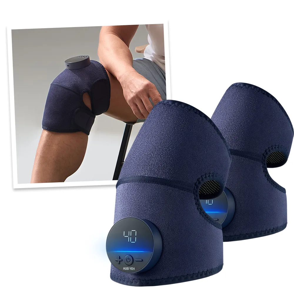 【輝葉】震關健 KNEEBUZZ/多功能石墨烯熱感按摩器 2入組(膝部膝蓋關節 熱敷按摩器 HY-762)