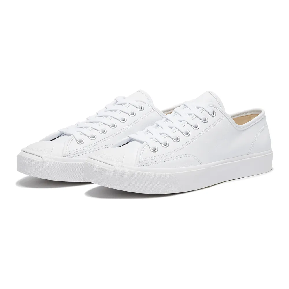 【CONVERSE】休閒鞋 男鞋 女鞋 帆布鞋 開口笑 運動 低筒 皮革 JP OX 白 164225C