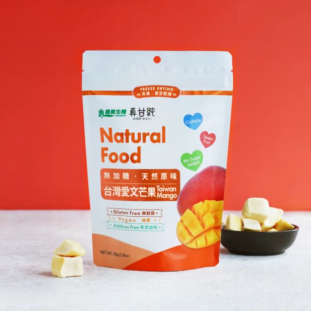 【義美生機】真甘純果乾系列4件組-無加糖(草莓35g/香蕉100g/鳳梨40g/蘋果30g/芭樂30g/芒果30g)