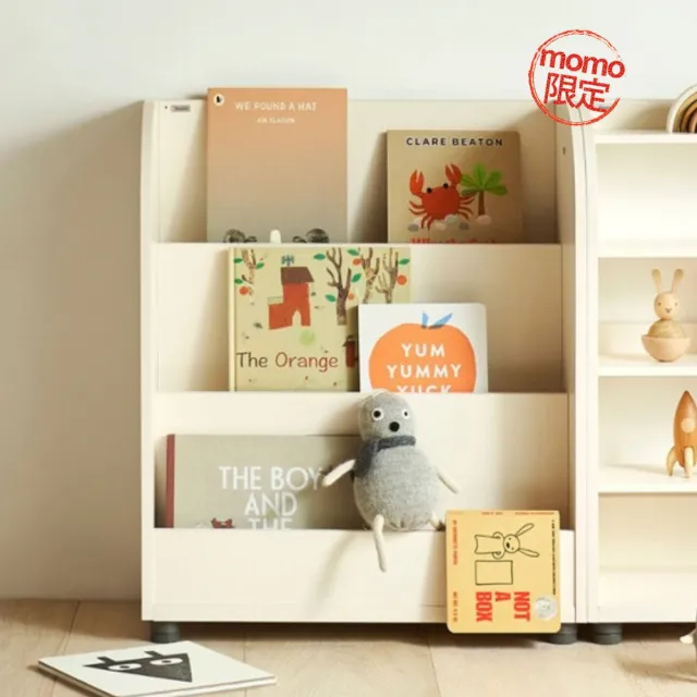 【iloom 怡倫家居】EDDI KIDS 三層兒童書櫃 momo獨家販售(書櫃 書架 兒童書架 置物書架)