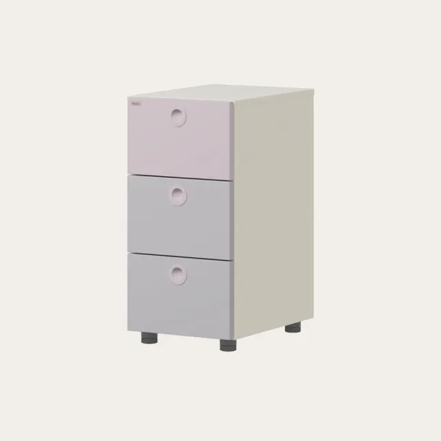 【iloom 怡倫家居】LINKI PLUS 3層書桌抽屜櫃 四色可選(移動抽屜 滑輪抽屜 抽屜櫃 三層櫃 收納櫃)