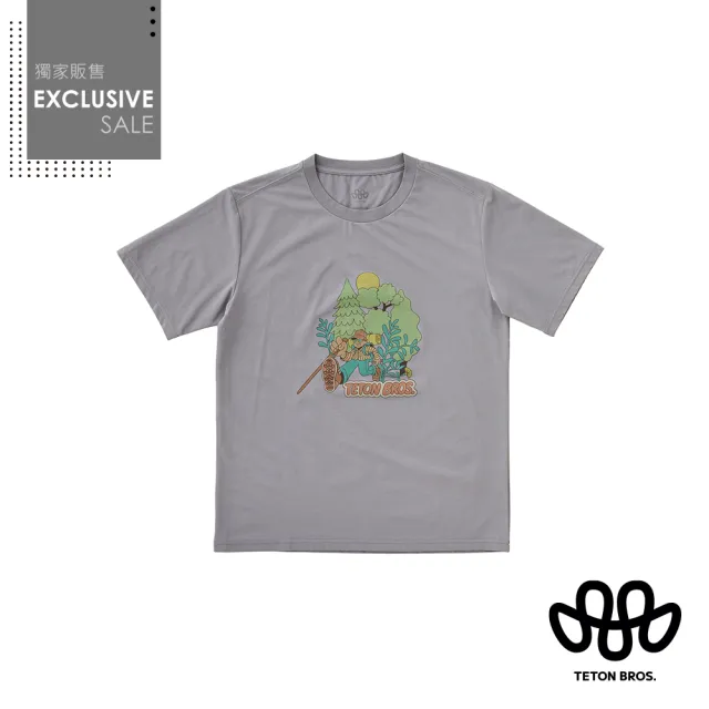 【Teton Bros.】TB Tread Tee 防曬機能短袖T恤 男款 Gray #TB26181M
