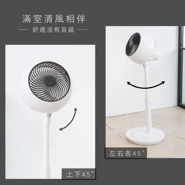 【KINYO】10吋立式定時循環扇(CCF-8370)左右自動擺頭立扇 電風扇 電扇 租屋套房冷氣對流 室內循環