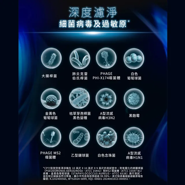 【Blueair】HINSPure紫藍光 高效抑菌空氣清淨機CP9i(適用22-43坪)