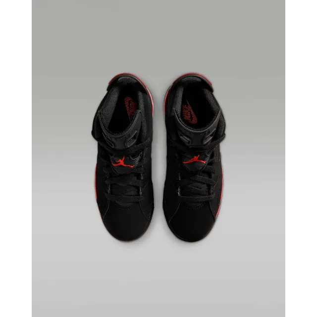 【NIKE 耐吉】運動鞋 籃球鞋 中大童鞋 JORDAN 6 RETRO PS 喬丹 緩震 抓地力 高筒 黑 (IQ1277001)
