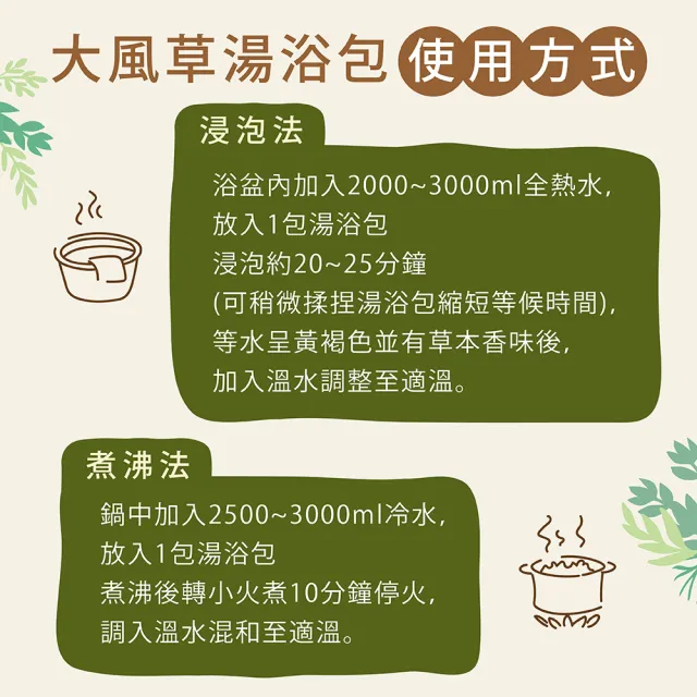 【heroherb 好漢草】大風草湯浴擦澡包-1袋7包(孕婦產後剖腹坐月子臥床長照擦澡)