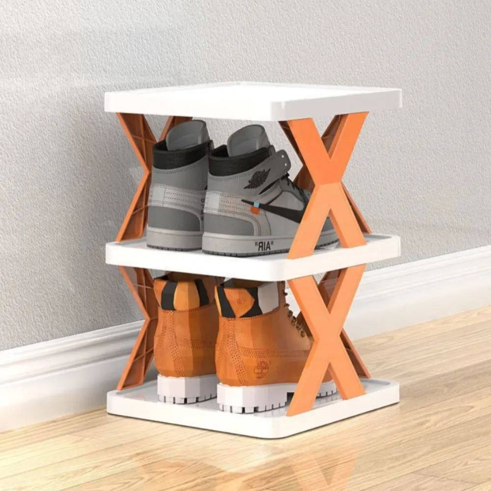 優雅簡易三層鞋架(組合鞋架 簡約鞋架 開放式鞋櫃 自由組合 長筒鞋 高跟鞋)