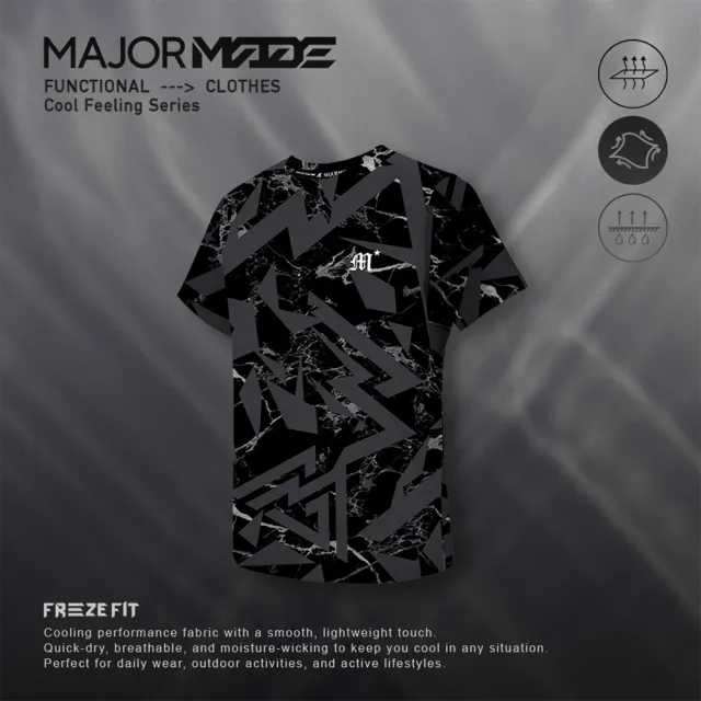 【MAJOR MADE】登峰大理石印花機能短T(機能短袖/涼感上衣/短袖)