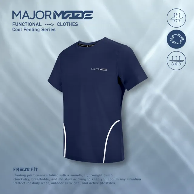 【MAJOR MADE】反光條小格機能涼感T(機能短袖/涼感上衣/短袖)