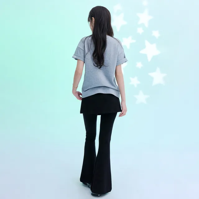【MAJOR MADE】親膚開衩假兩件喇叭裙褲(假兩件/喇叭褲/女裝長褲)