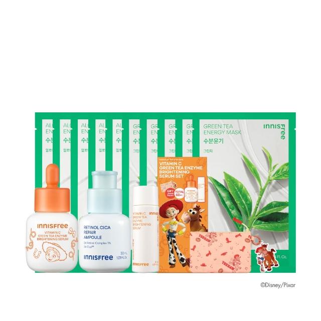 【innisfree】維他命C+A醇絕配無瑕組(早C晚A美白+去粉刺精華/1%A醇升級版)