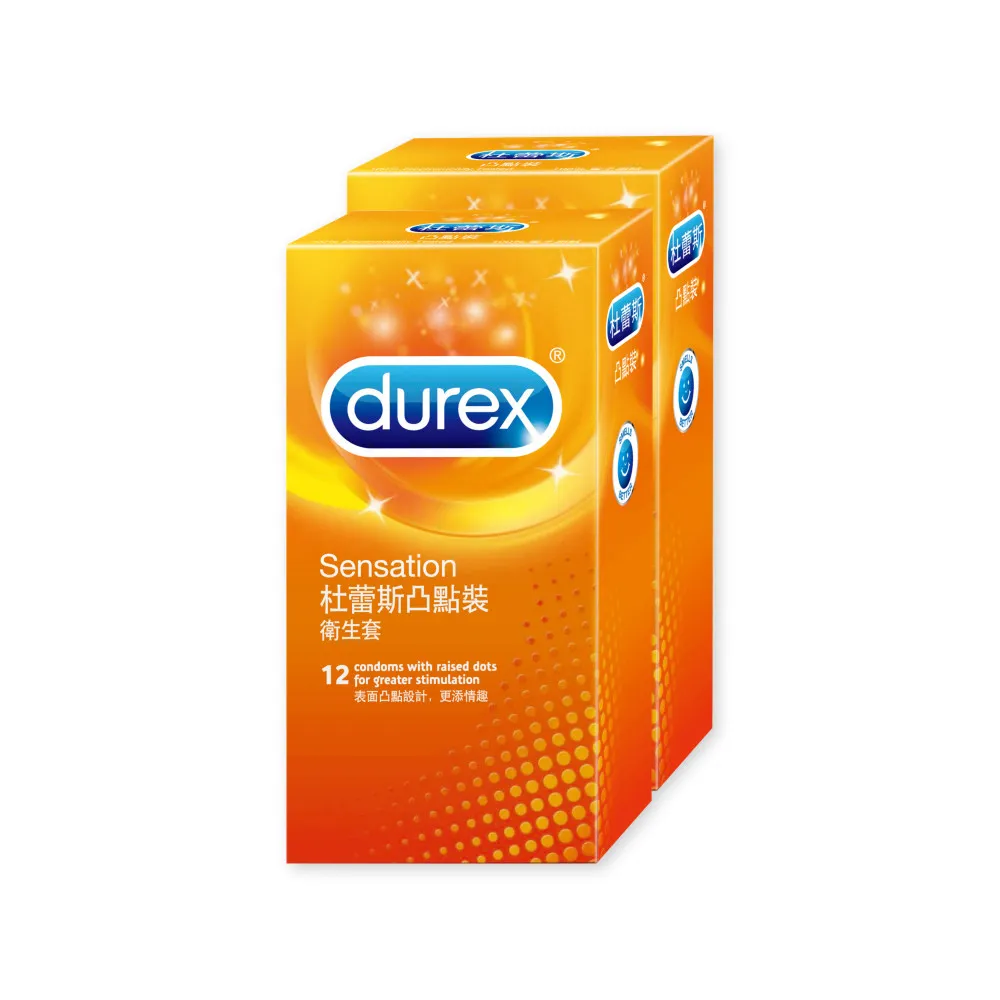 【Durex 杜蕾斯】凸點裝保險套12入x2(共24入-避孕套/衛生套/多重刺激系列)