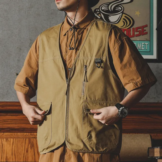 【巴黎精品】雙11現貨限搶 美式復古工裝背心男外套戶外釣魚背心(露營戰術攝影登山單車速乾透氣3款b1a94 A)